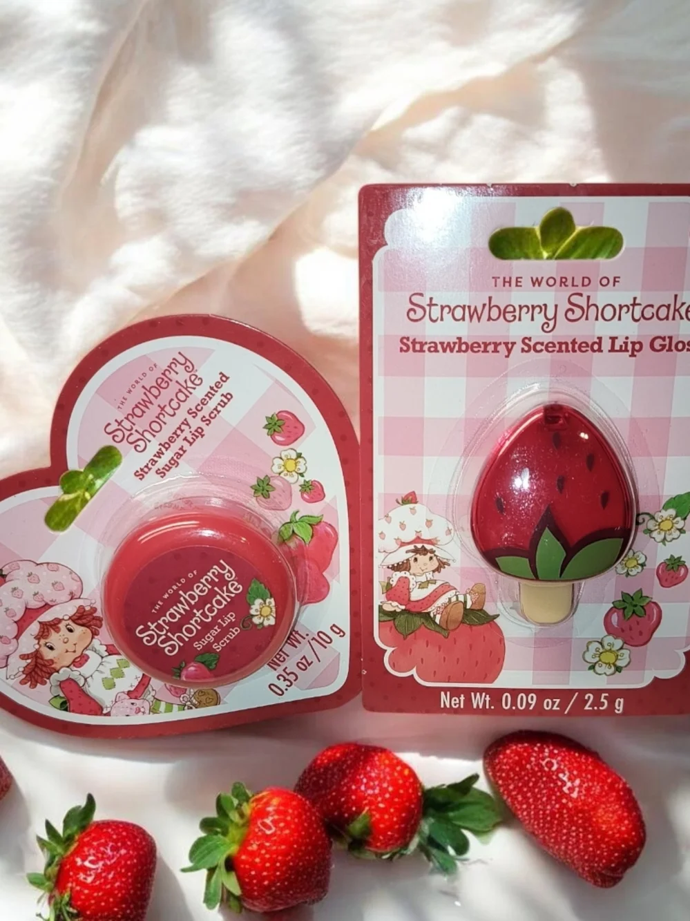Strawberry Shortcake Scented Lip Gloss & Lip Scrub 2 Piece Bundle